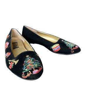Pritzi Holiday Velvet Embroidered Women’s Shoe Size 7